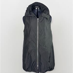 Liv By Habitat Clothes Small Black Tunic Bubble Zip Vest Pocket Cinch Lagenlook